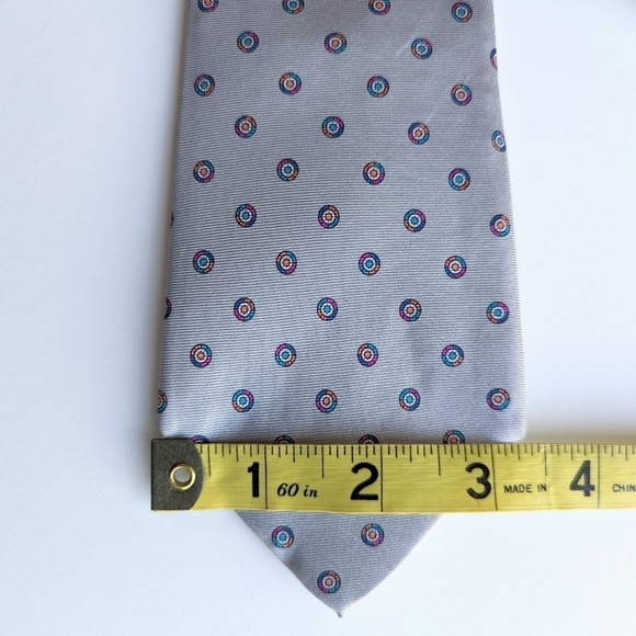 2pc Tie Bundle Circles, Geometric Floral Wheel Geoffrey Beene & Ashford & Brooks - Picture 7 of 10